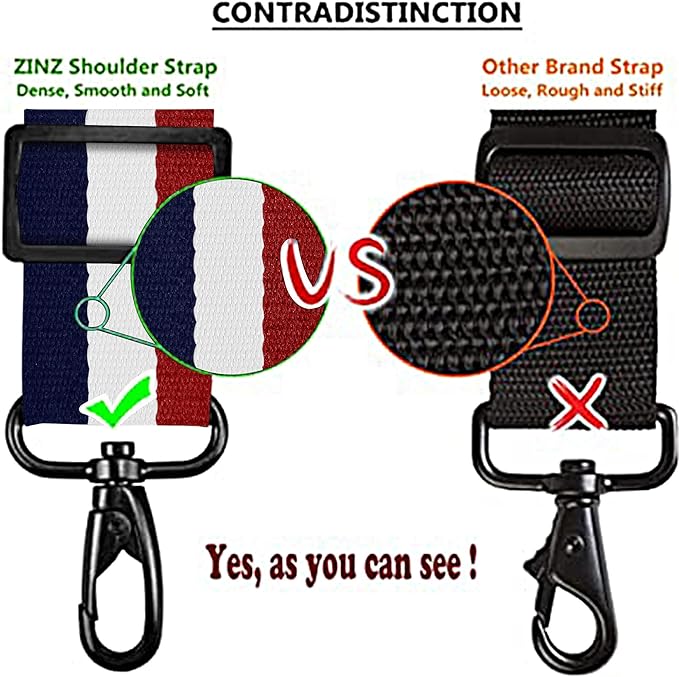 ZINZ Bag Shoulder Strap, Padded Adjustable Shoulder Strap Replacement