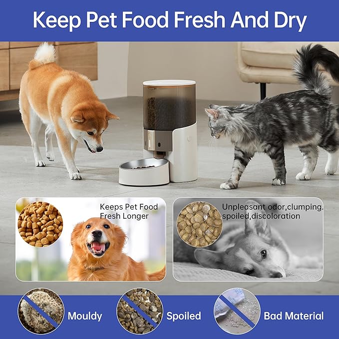 24-Pack Pet Food Desiccant Bags,Compatible with Petlibro Automatic Cat dog Feeders,Keep Pet Food Dry and Fresh