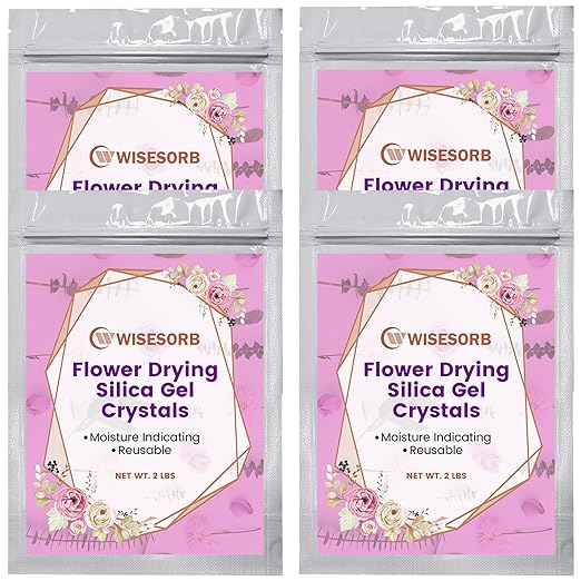(NET 8 LBS) Silica Gel Flower Drying, Silica Gel Flower Drying Crystals, Color Indicating Flower Drying Silica, Reusable Silica Gel for Drying Flowers