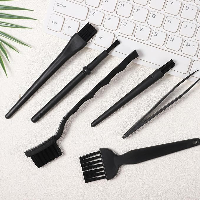 Keyboard Brush Anti Static Brush 6PCS Mini Keyboard Cleaning Brushes Kit Electronic Dust Cleaning Brushes for Computer Motherboard Camera Small Space Remover for Mechanical Keyboards
