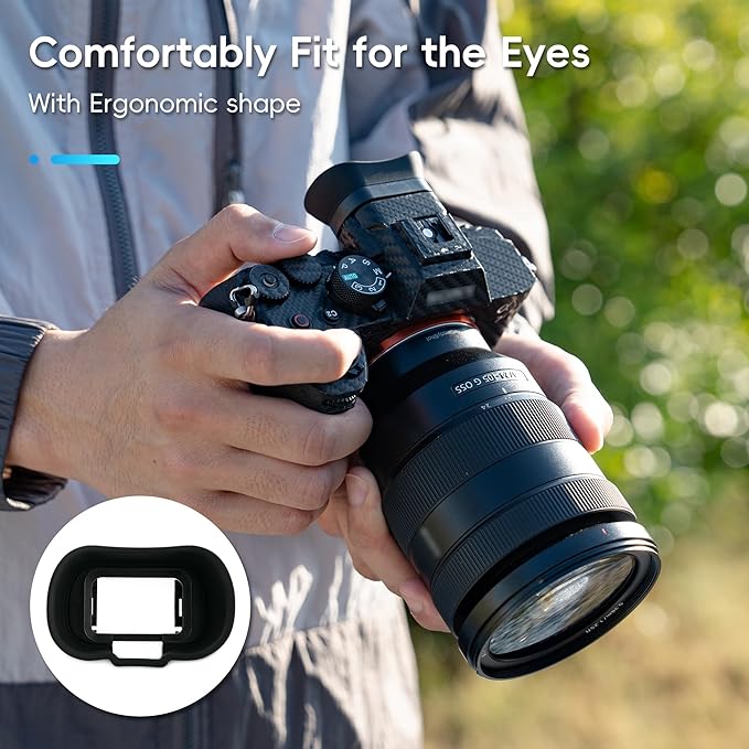 Soft Silicon Camera Viewfinder Eyecup Eye Cup Eyepiece Replacement for Sony Alpha A7M5 A7V A7 V IV A1II A7R V A7RV A7R5 A7M4 A7IV A9III A7S III A7SIII A7S3 ILCE-7SM3 EVF Eyeshade Replace Sony FDA-EP19