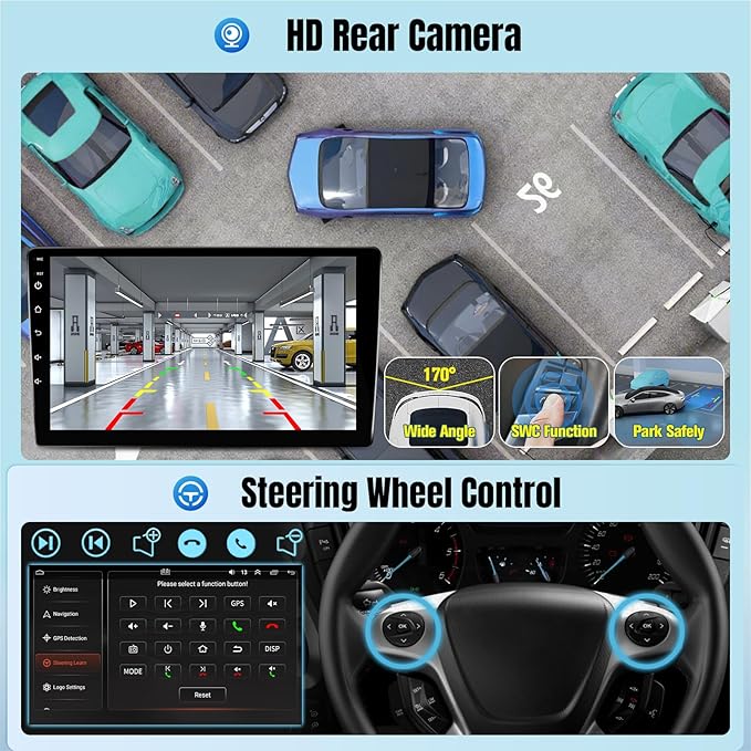 Leadfan Car Radio for Toyota Corolla 2003 2004 2005 2006 2007 2008, with Wireless Carplay, Android Auto, FM, Plug and Play/GPS Navi/SWC (for Corolla 2003-2008 with JBL&Big Screen, 2+32G)
