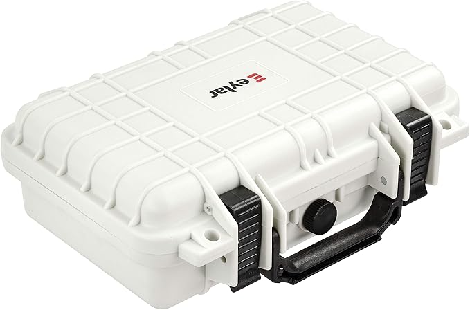Eylar Protective Gear and Camera Hard Case Waterproof Dry Box with Foam 11.6 Inch 8.3 Inch 3.8 Inch (White)