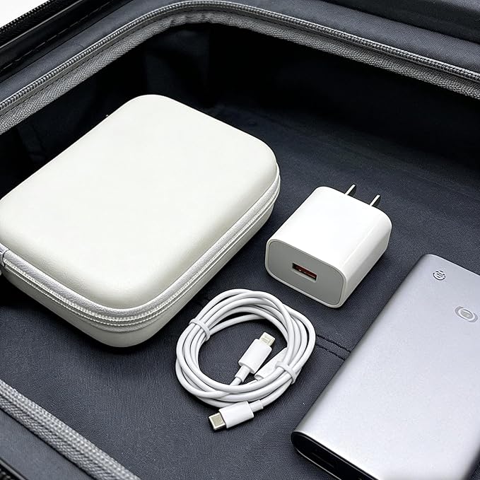 Charger Case,Mini Cable Organizer Cases,Pouch Case Bag,Small Charger Organizer,Waterproof Travel Storage Carrying Bag for USB Drives,Power Adapter,Earphones,Cords etc,Double-Layer,Gray