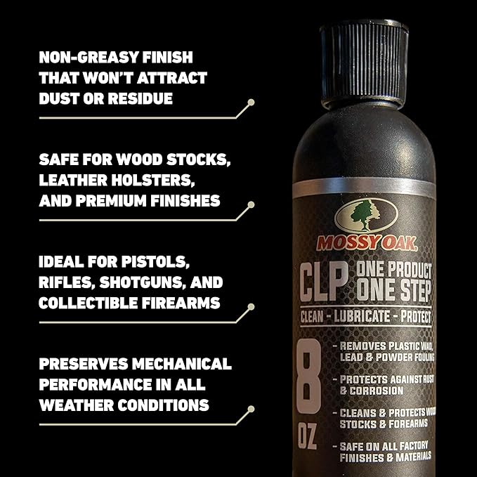 Mossy Oak CLP Gun Cleaning Oil | All-in-One Cleaner, Lubricant & Protectant | One-Step Gun Oil CLENZOIL