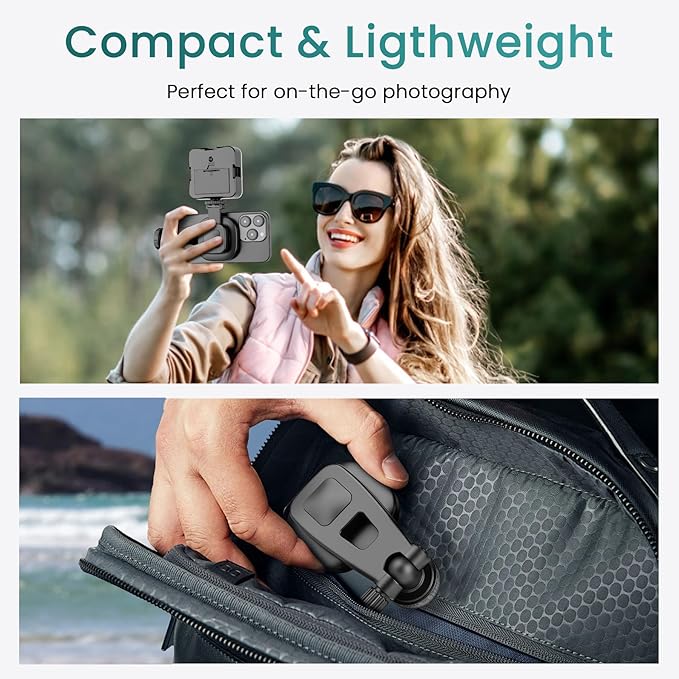 Victiv Magnetic Phone Tripod Mount with Cold Shoe, Adjustable iPhone Tripod Holder Adapter with 1/4” Screw, Camera Phone Mount for iPhone, Camera, Tripods