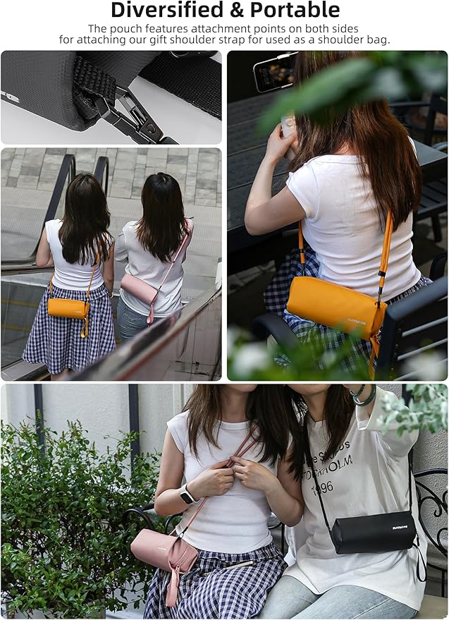 Anbee Street Photography Sling Bag for DJI Pocket 3 / Osmo 360 Action Camera & Accessories, Fashion Crossbody Organizer Bag for Travel (Pink)