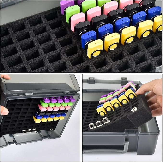Flash Drive Case USB Memory Stick SD Card Storage Organizer- Holds 104pcs Thumb Drives Electronic Accessories Holder for Sandisk for Samsung for Inland for PNY for Netac (Gray)