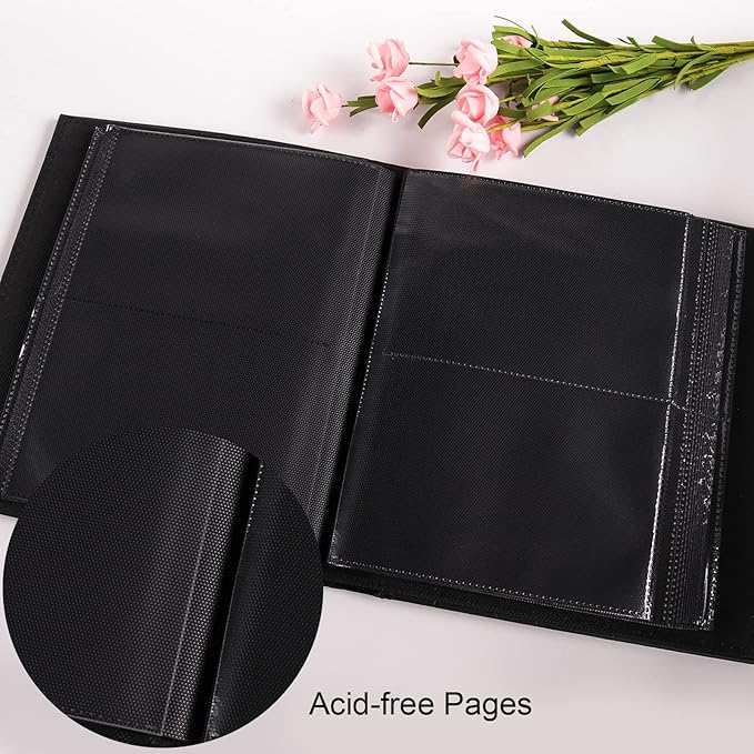 Vienrose Photo Album for 200 4x6 Photos Leather Cover Extra Large Capacity Picture Book for Wedding Baby Vacation
