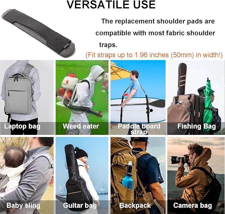 Shoulder Strap Pad Replacement,Universal Removable Anti-Slip Relieve Pressure Comfort Backpack Strap Pads Cushion