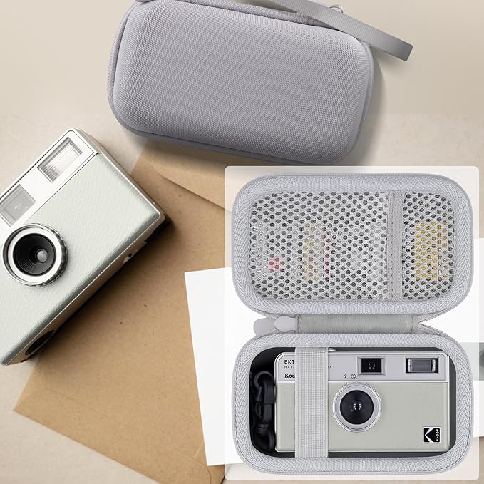 Camera Case for KODAK EKTAR H35/H35N/KODAK Snapic A1 Frame Film Camera,Carrying Case Holder for KODAK EKTAR H35/H35N/Kodak Snapic A1 Frame Film Camera and Accessories(White Case)