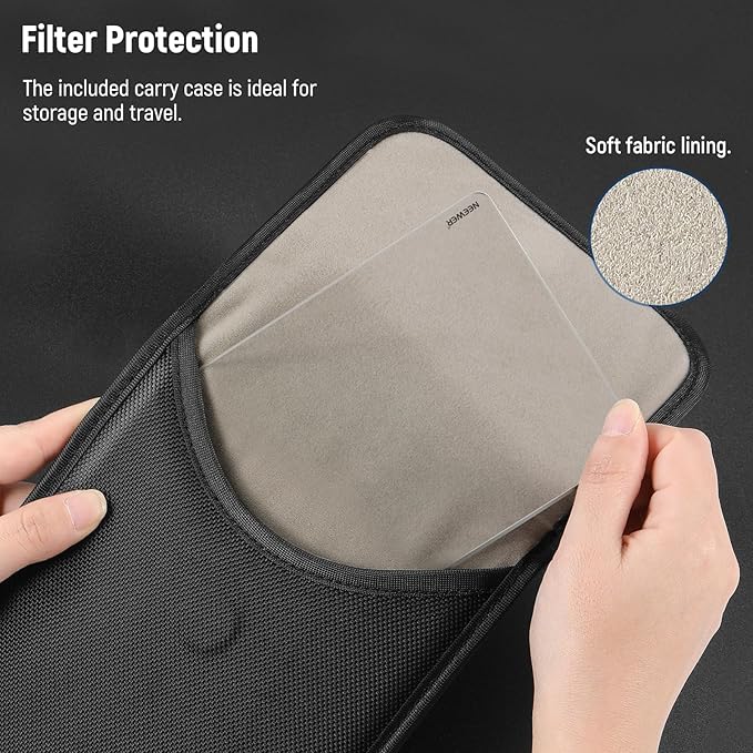 NEEWER 4"x5.65" Square UV Filter,Multi Coated Cinema Protective Filter Compatible with Tilta Compatible with SmallRig and Other Matte Box, 4mm Thick Frame/HD Optical Glass