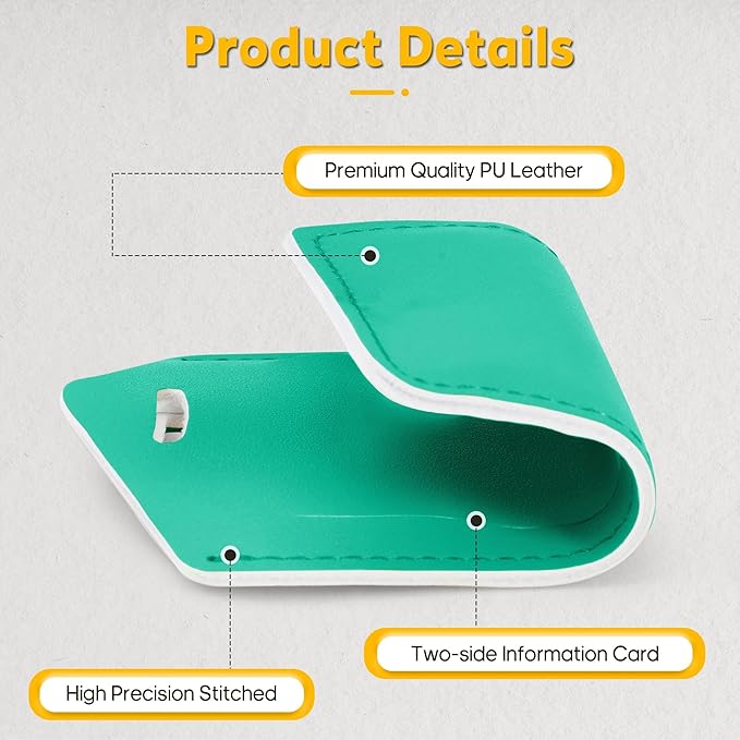 Travelambo 8 Pack Luggage Tags Faux Leather for Suitcases Travel Bag Labels Travel Accessories Essential with Protection Cover ID (Blooming Green)