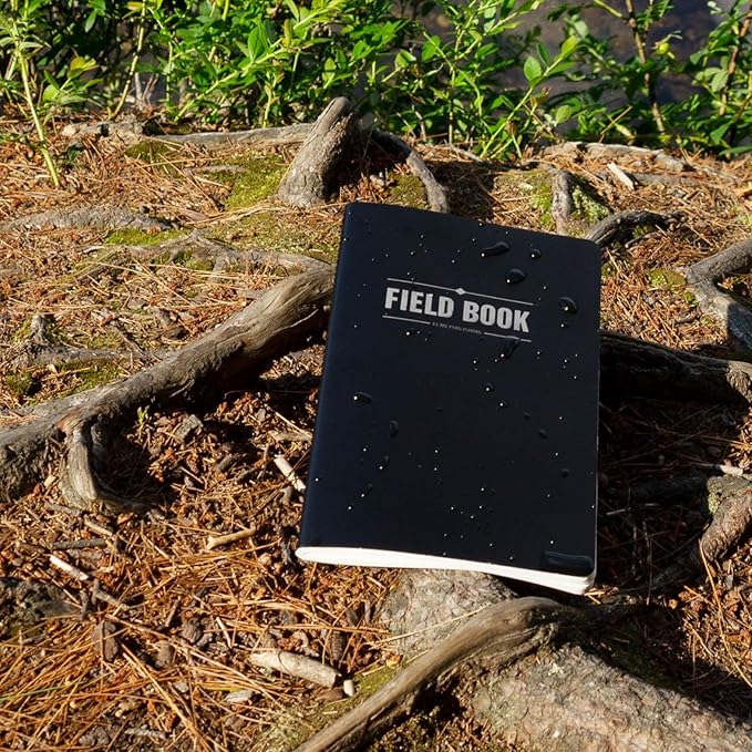 Elan Publishing Company The Indestructible, Waterproof, Tearproof, Weatherproof Field Notebook - 5"x8" - Black - Lined Memo Book - Pack of 3