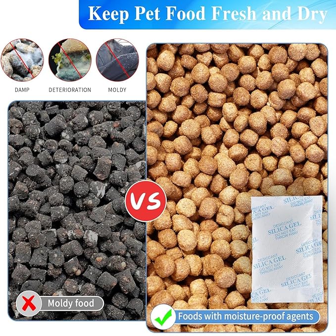 Silica Gel Packets - 35 Packs of 50 Grams, Food Safe Moisture Absorbers, Reusable Desiccant for Storage, Closet, Shoe Cabinet & More