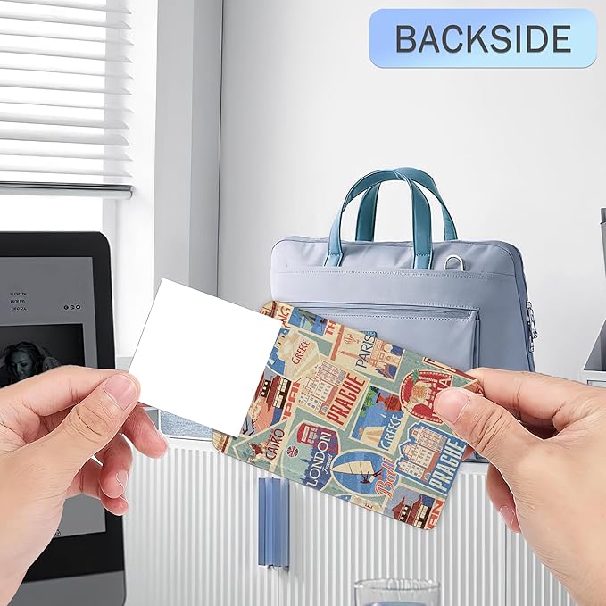 3 Pack Luggage Tags,Retro Travel Stickers PU Leather Luggage Tags for Suitcase,Name ID Labels with Privacy Cover Suitcases and Metal Loop for Travel Bag Suitcase