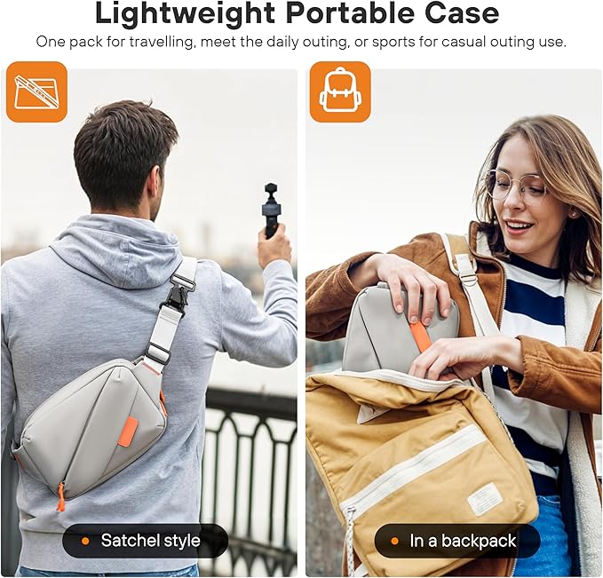 All-in-One Waterproof Storage Bag for DJI Osmo Pocket 3/Osmo Mobile 8/7P/Action 6/5 Pro/Nano,Portable Premium 900D Polyester Multilayer Travel Case with Smart Organization for Xtra Muse Accessories
