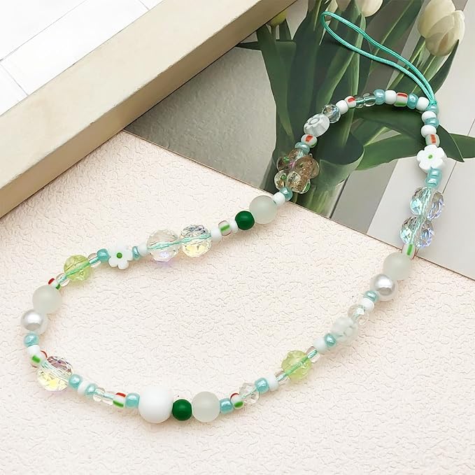 Beaded Camera Wrist Strap Cute Digital Camera Charm Lanyard Phone Chain Keychain Beaded Phone Lanyard Bag Charm