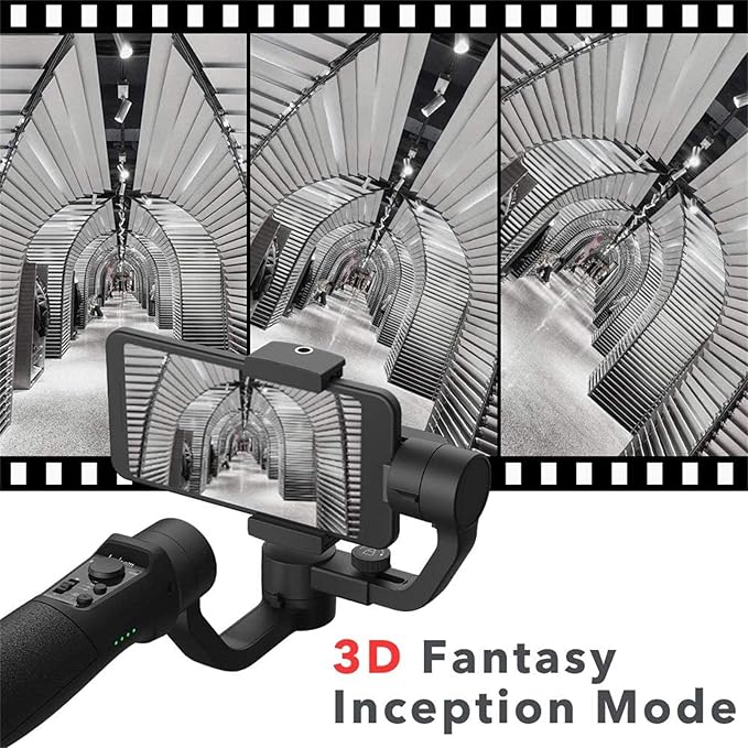 hohem 3-Axis Gimbal Stabilizer for iPhone 13 12 11 PRO X XR XS Smartphone with 3D Inception Sport Mode Object Face Tracking Motion Time-Lapse Quick Balance Handheld Gimbal for Vlog Youtuber Live Video