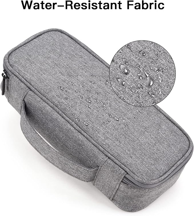 Tech Organizer Travel Case, Electronics Carrying Pouch Bag for Cable, Charger & Cords (Dark Grey)