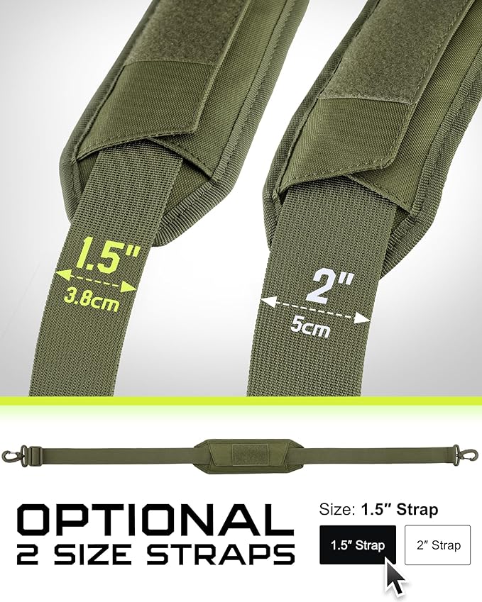 WYNEX Shoulder Strap Pad for Tactical Pouch, Universal Bag Strap with Detachable Thick Pad Single Shoulder Straps Replacement