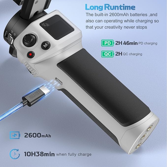 ZHIYUN CINEPEER WEEBILL 3E 3-Axis Gimbal Stabilizer for Canon/Sony/Panasonic/Nikon Camera,Up to 6.6lbs (3kg) Payload Extendable Sling Grip Native Vertical Shooting Handheld Camera Gimbal