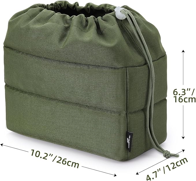 Koolertron Waterproof DSLR Camera Bag with Removable Insert, Adjustable Compartments, Fits in Camera Bags - Protective Case for DSLR/SLR Cameras & Accessories