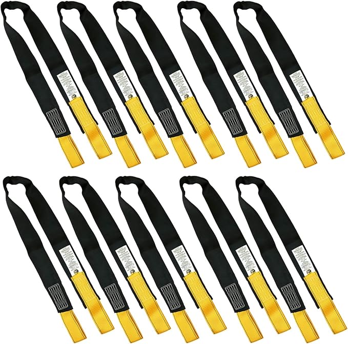 AFP 6’ Concrete Anchor Strap Heavy-Duty w/Loop Ends OSHA/ANSI Compliant 5,000lb (10, 6 FT)