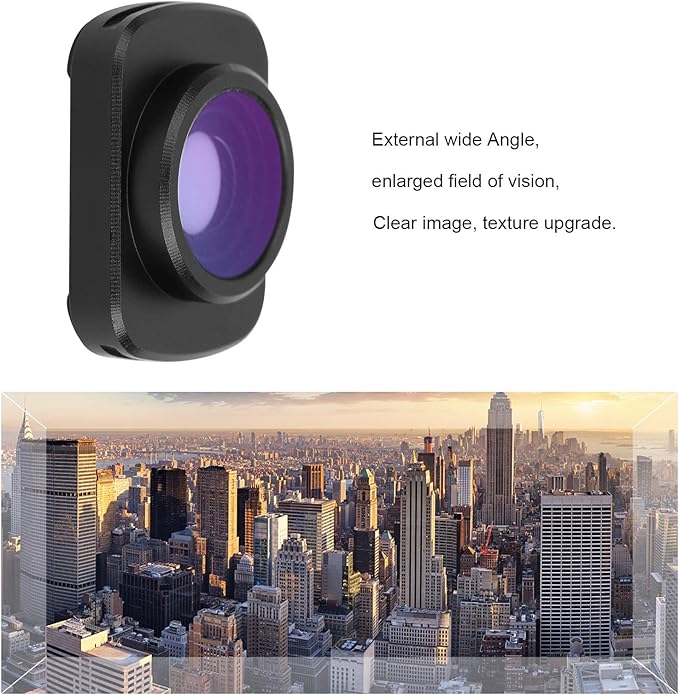Wide Angle Lens, Magnetic Anamorphic Camera Lens Aluminum Alloy Optical Glass Wide Angle Lens for OSMO Default