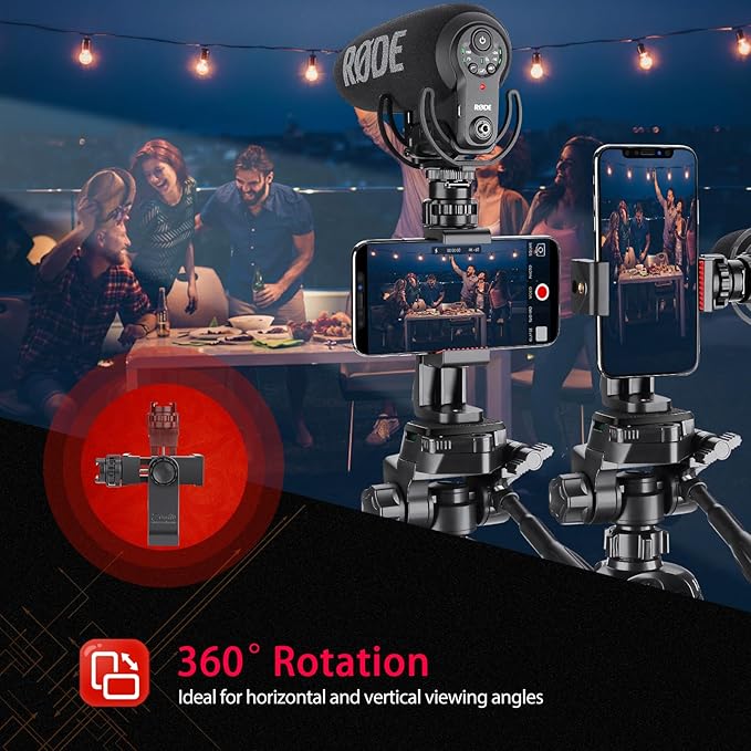 Zeadio Wireless Smartphone Stabilizer, Vlogging Video Handle Grip, with Clamp Mount and Remote Shutter for iPhone and Android Phone and Other Smartphone