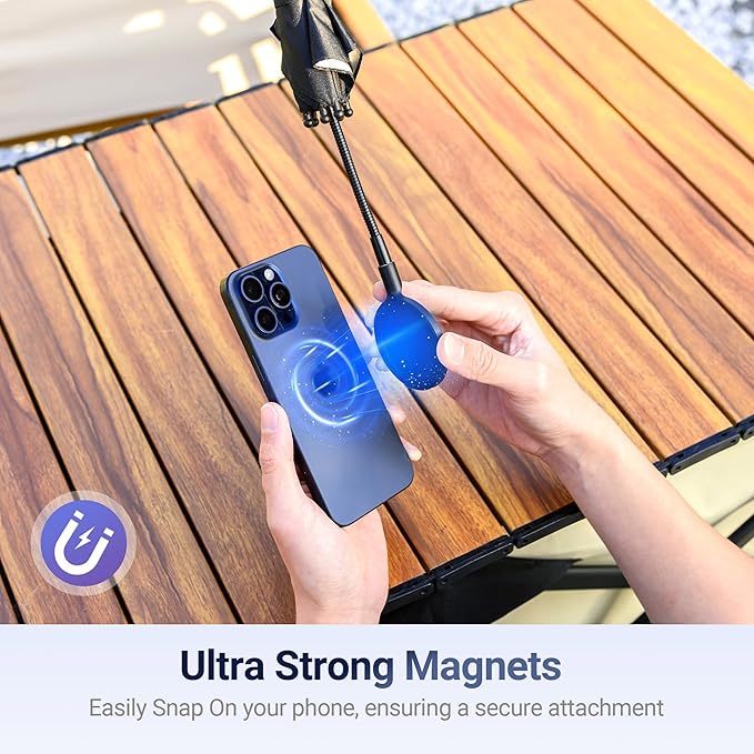 Magnetic Phone Umbrella for Sun,Outdoor Phone Sun Shade Shield with Flexible Angle Design & Rotatable Phone Ring,Umbrella for iPhone 17 Air 16 15 14 13 Pro Max Plus,Mag-Safe Case &All Phone Anti-Glare