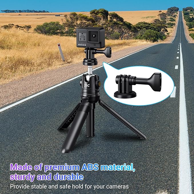 JJC 3-Pack 1/4"-20 Tripod Mount Adapter for GoPro Go Pro Hero 13 12 11 10 9 8 7 6 5, DJI Osmo Action 4 3, AKASO, Insta360 Ace Pro & More Action Cameras on Standard 1/4"-20 Tripod Selfie Stick Monopod