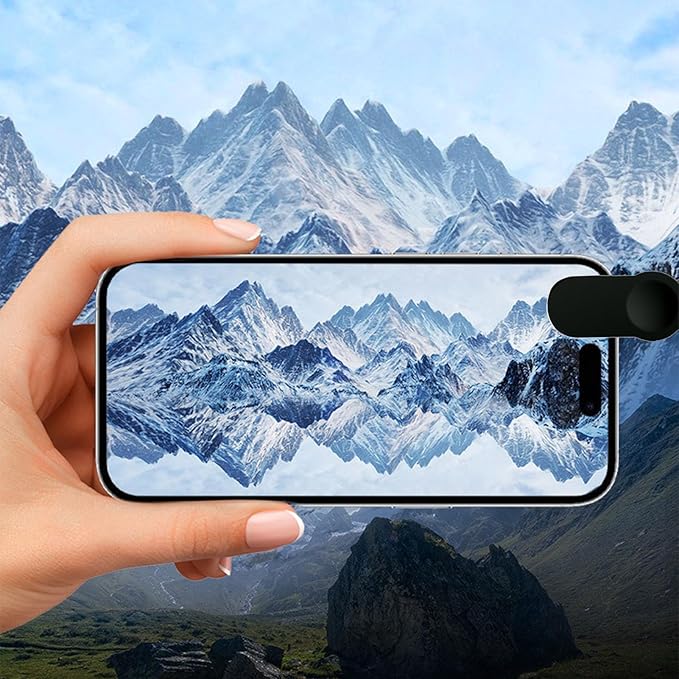 Smartphone Camera Mirror Reflection Clip Kit, Adjustable Phone Camera Mirror Reflection, Lightweight & Compact, for Android for iOS Smartphones