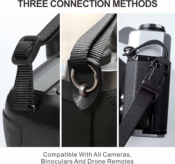 Padwa Lifestyle Pentagram Camera Strap - 2" Wide Genuine Leather Ends Camera Straps for Photographers, Vintage Five-Pointed Stars Print Nylon Weave Strap with Camera Quick Release fits All Cameras