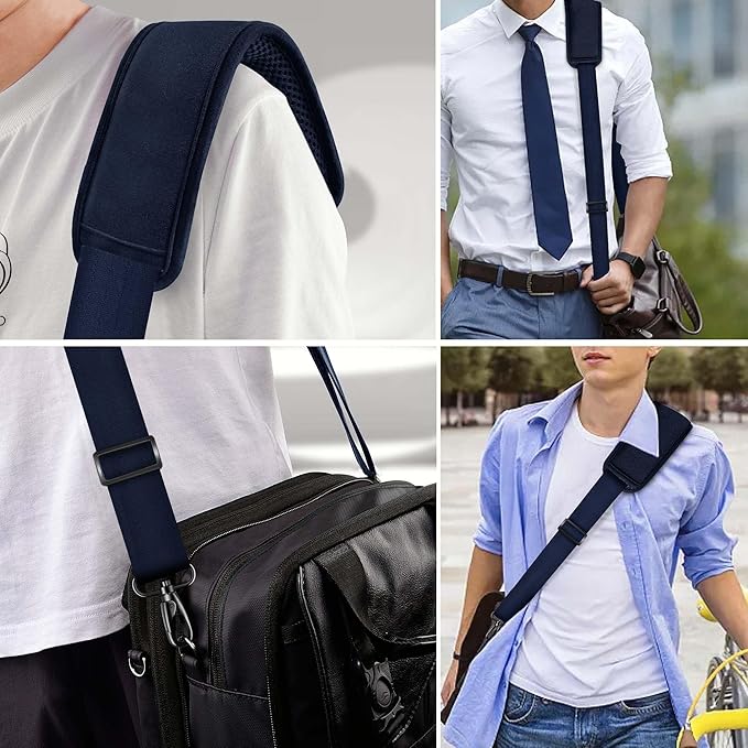 60 Inch Shoulder Strap, Ultra-Thick and Padded with Metal Swivel Hooks for Laptop Messenger and Crossbody Canvas Bags
