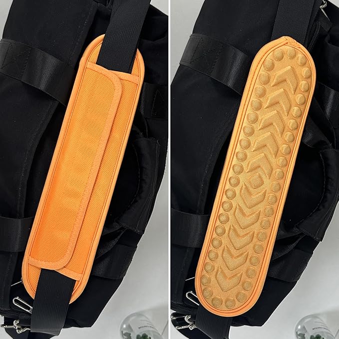 2 Pack Breathable Universal Shoulder Pad, 3D Cushion Air Backpack Strap Pads, for Shoulder Bags, Detachable Shoulder Strap Pad Pads Help Relieve Shoulder Pain(3D Air Cushion-Orange)