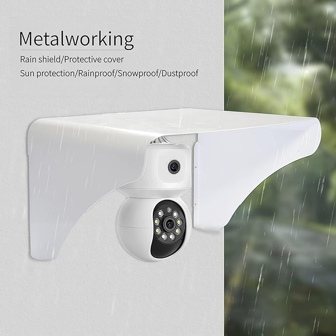 Heavy-Duty Universal Sunshade Rainshade Camera Cover Shield | All-Weather Outdoor Enclosure for Dome & Bullet Cameras | Compatible with Ring, Arlo, Nest, Hikvision | 7.09x6.30x2.76 Inches