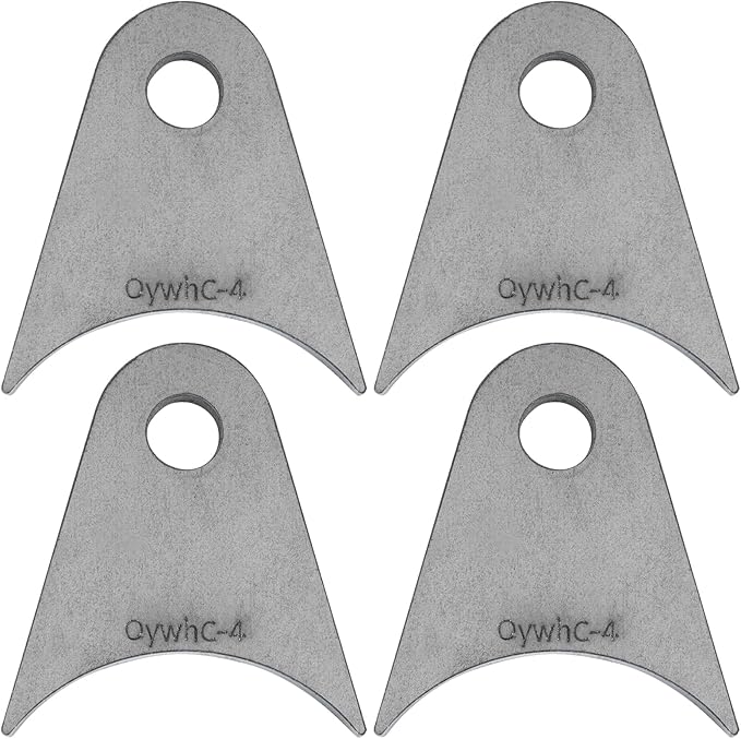 Weld on Tabs, Steel shock mounts, Universal Weld on Tabs Axle Mount with a 1/2" Hole. 2-11/16" Height, 2-4/9" Wide, 1/4" Thick Pack Of 4 Tabs Steel Mounting Bracket OywhC-4