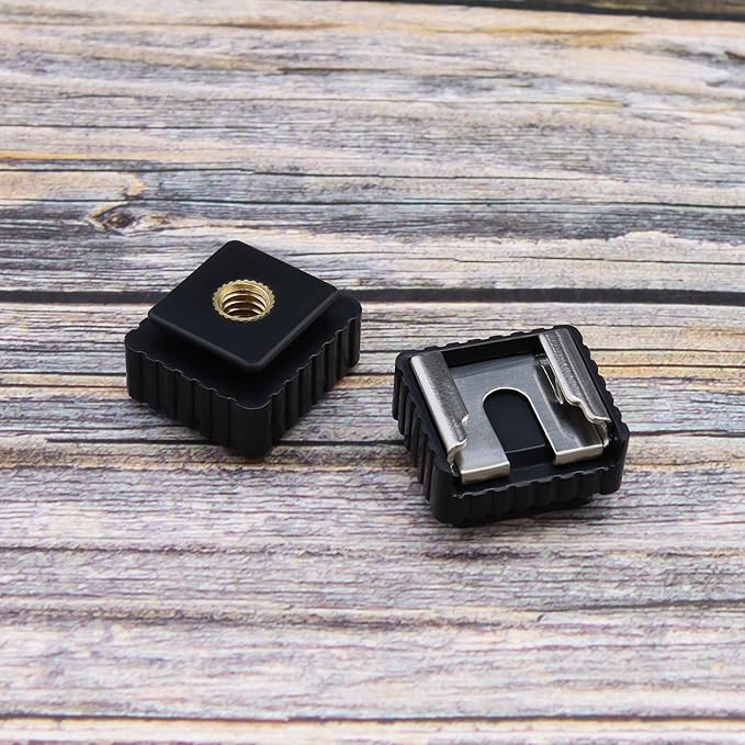 2PCS Flash Hot Shoe Mount Adapter to 1/4 Thread Hole with 1/4"-20 Male to 1/4"-20 Male Tripod Screw Adapter Compatible with Canon 580EXII/580EX/430EXII/430EX