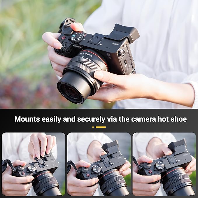 A7CII A7CR Eyecup Eyepiece, Soft Silicon Extended Camera Eye Cup Viewfinder Special Designed for Sony Alpha A7CII A7CR Camera(Not Fits A7C), Not Scratch The Camera Body & Not Affect The Use of Screen