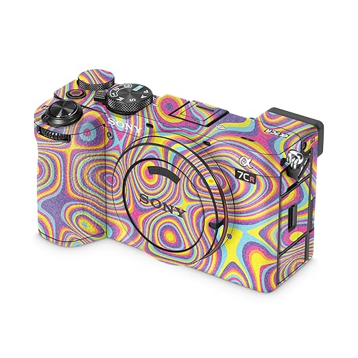 Glossy Glitter Camera Skin Compatible with Sony Alpha 7CR Camera (2023) - Gobstopper - Premium 3M Vinyl Protective Wrap Decal Cover - Easy to Apply | Crafted in The USA by MightySkins
