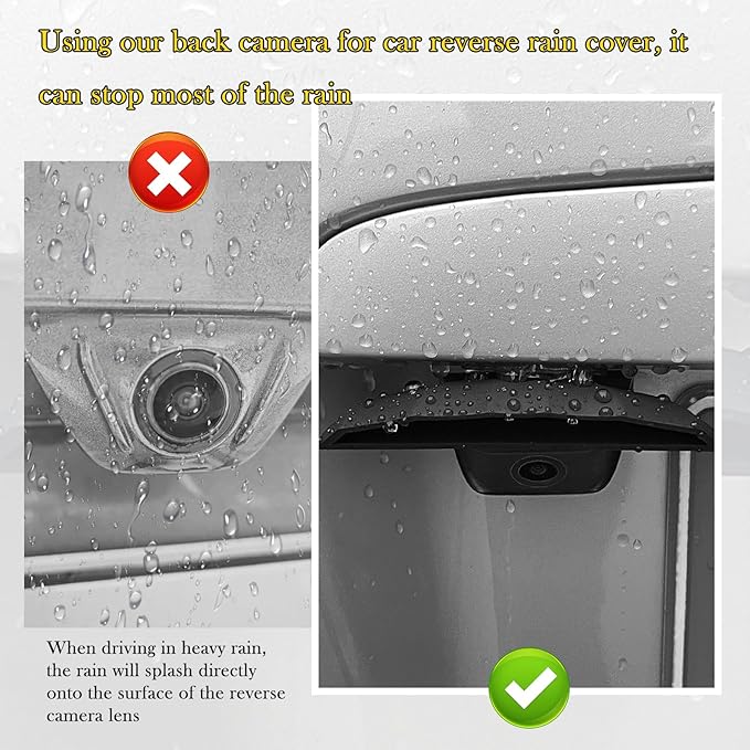 Car Backup Camera Protective Sticker,Soft Car Back Up Camera Rain Cover with Wider Design for Blocking Rainwater,Essential Reverse Cameras for Cars Accessories Rain Cover