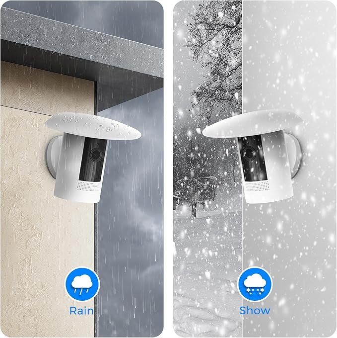 Sun Rain Shield for Ring Outdoor Camera Plus/Stick Up Cam I Battery/Plug-in, Universal Weatherproof Protective Cover - UV Resistant & Easy Install Camera Shelter Guard for Outdoor Security Cameras