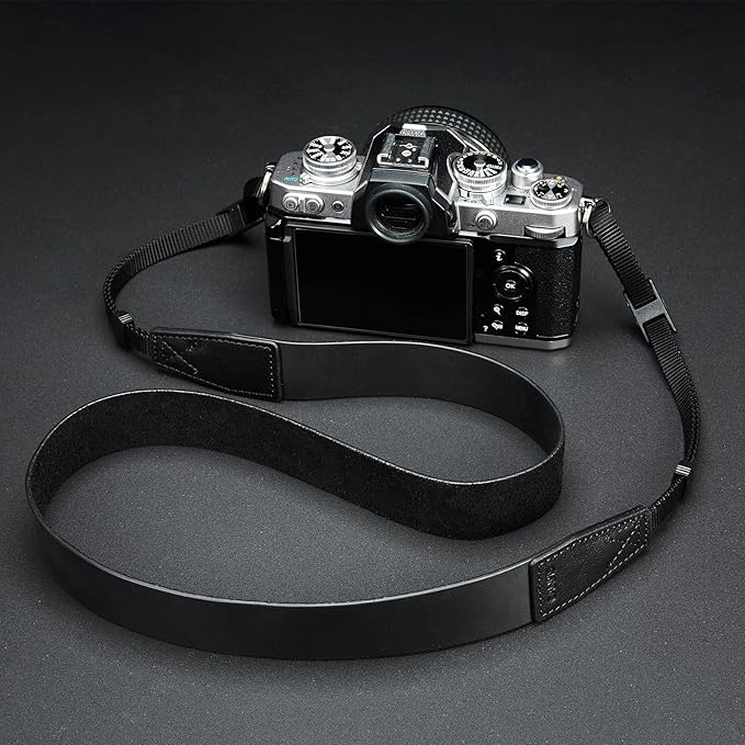CANPIS Crazy Horse Leather Camera Strap,Vintage Camera Strap,Adjustable Camera Neck Shoulder Strap for Photographers