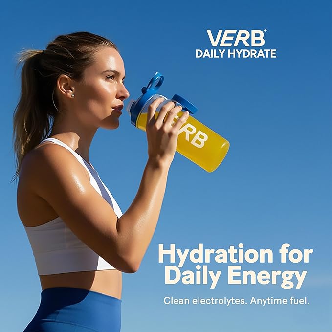 Verb Daily Hydrate Sugar Free Electrolyte Drink Mix - Berry Breeze, Zero Sugar Instant Hydration Packets for Daily Use, Essential Electrolytes Powder for Rehydration, Dehydration Relief, 12 Pack