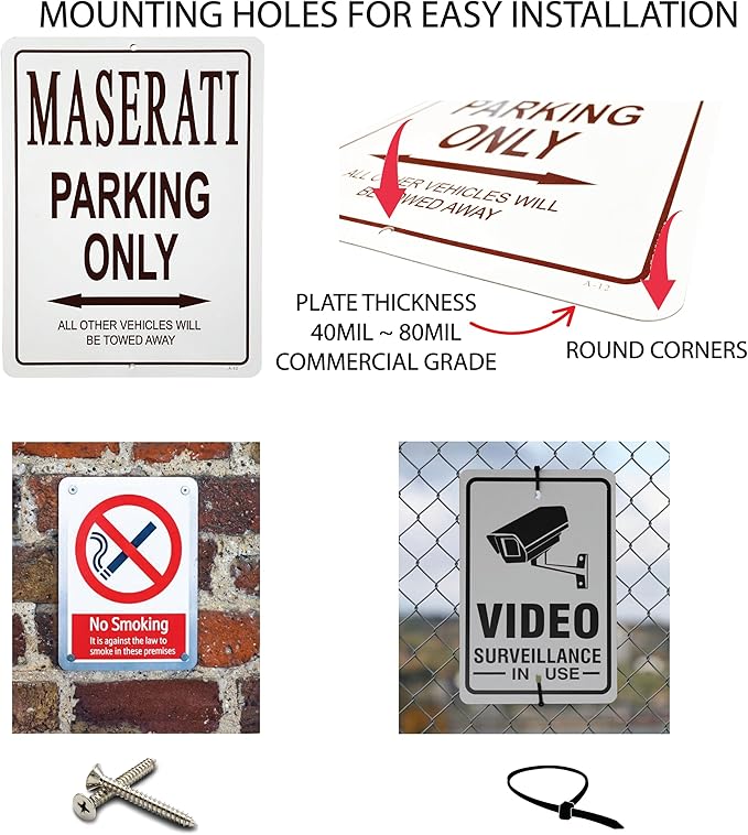 Custom Sign, Personalize it with your own Choice of Colors, Fonts. Heavy-Duty Rust-Free Aluminum Metal Sign. Lasts many years outdoor with outdoor protection. 7"x10" .04"
