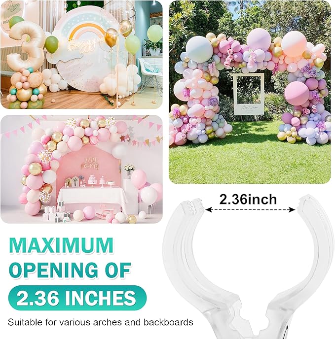 20 Pack 3.5" Spring Clamps, Plastic Balloon Arch Clips, Backdrop Clips Clamps Heavy Duty Clothespins for Laundry Towel Clothes, Party Birthday Wedding Decor, Photography Studio, Outdoor & Indoor Use