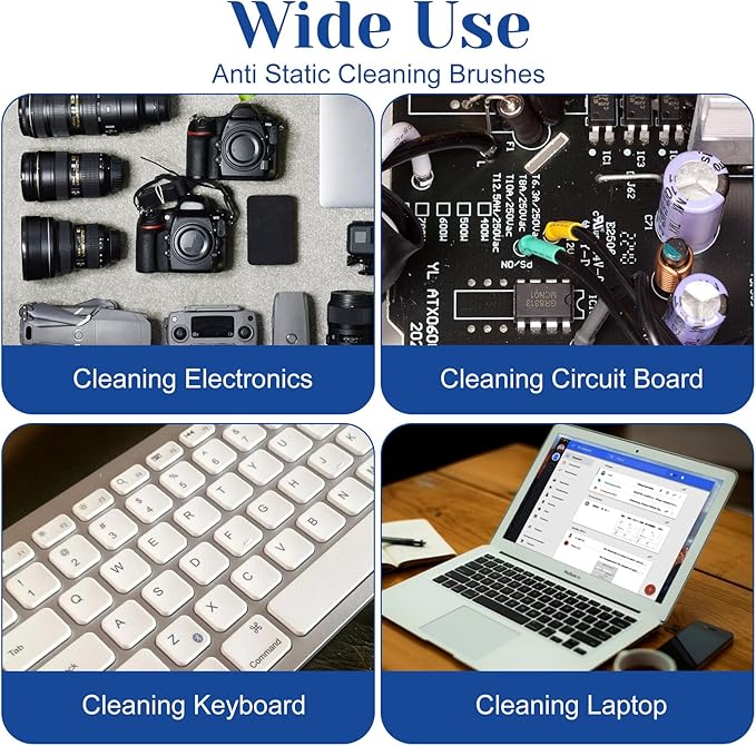 25 Pcs Mini Keyboard Cleaning Brushes Kit Electronic Dust Clean Brush Small Anti Static Cleaning Brush with PP Handle for Computer Keyboard Motherboard Camera Small Space