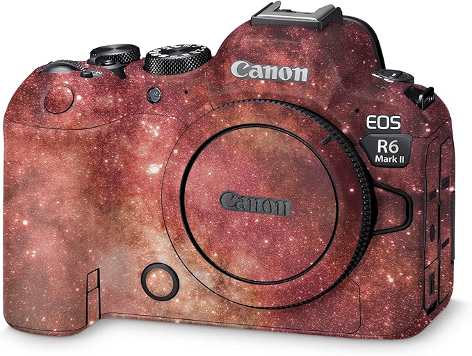 Camera Skin Compatible with Canon EOS R6 Mark II Camera (2022) - Red Stars - Premium 3M Vinyl Protective Wrap Decal Cover - Easy to Apply | Crafted in The USA by MightySkins