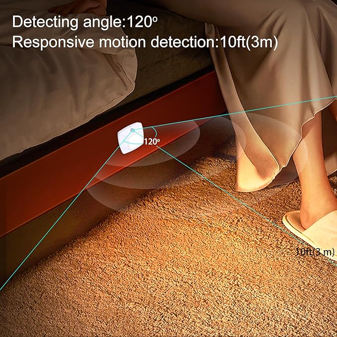 BIGMONAT Motion Sensor Tap Light,Battery Operated Puck Lighting, Safe,Portable,Easy to Install for Closet/Stair/Kitchen/Hallway/Cabinet Night Light (White,6Pack, Included 18 x AAA Batteries)